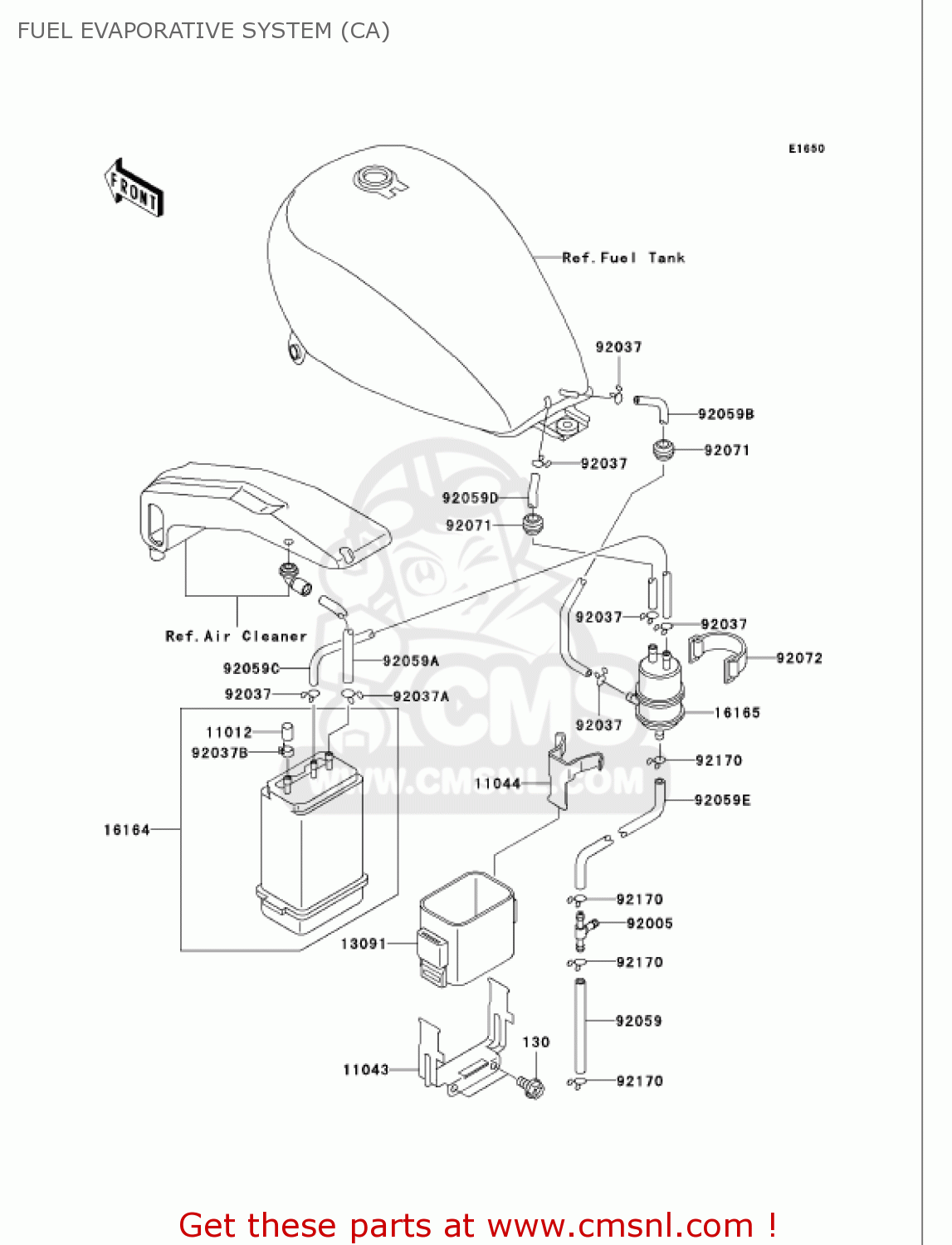FUEL EVAPORATIVE SYSTEM (CA) VN750A20 VULCAN 750 2004 USA CALIFORNIA
