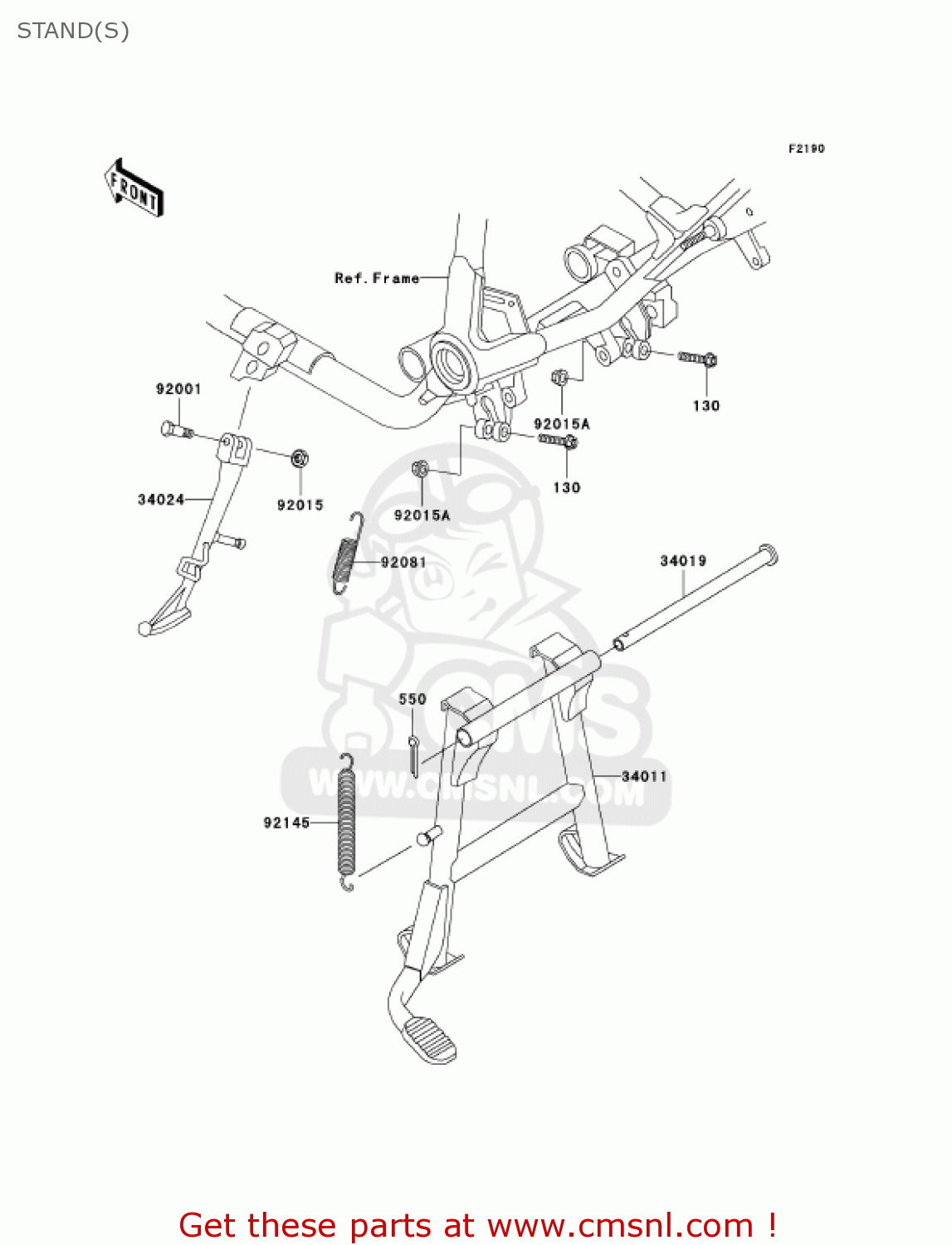 STAND(S) VN750A20 VULCAN 750 2004 USA CALIFORNIA