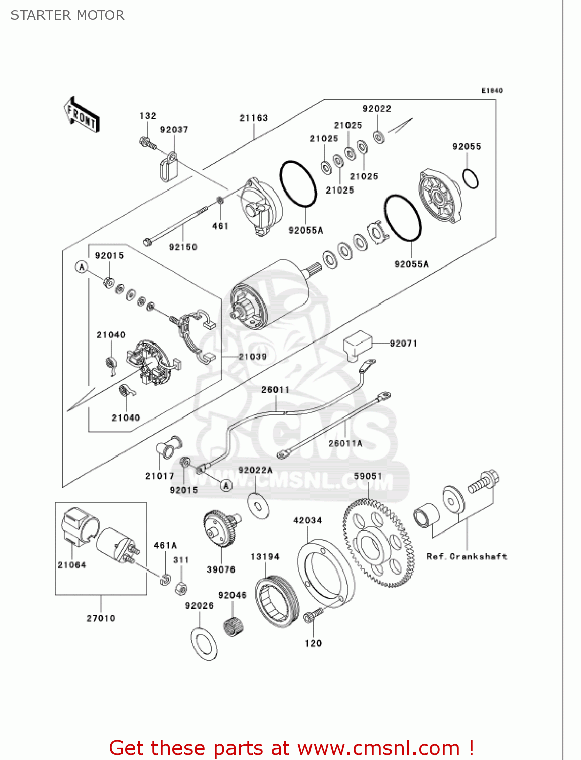 STARTER MOTOR VN750A20 VULCAN 750 2004 USA CALIFORNIA