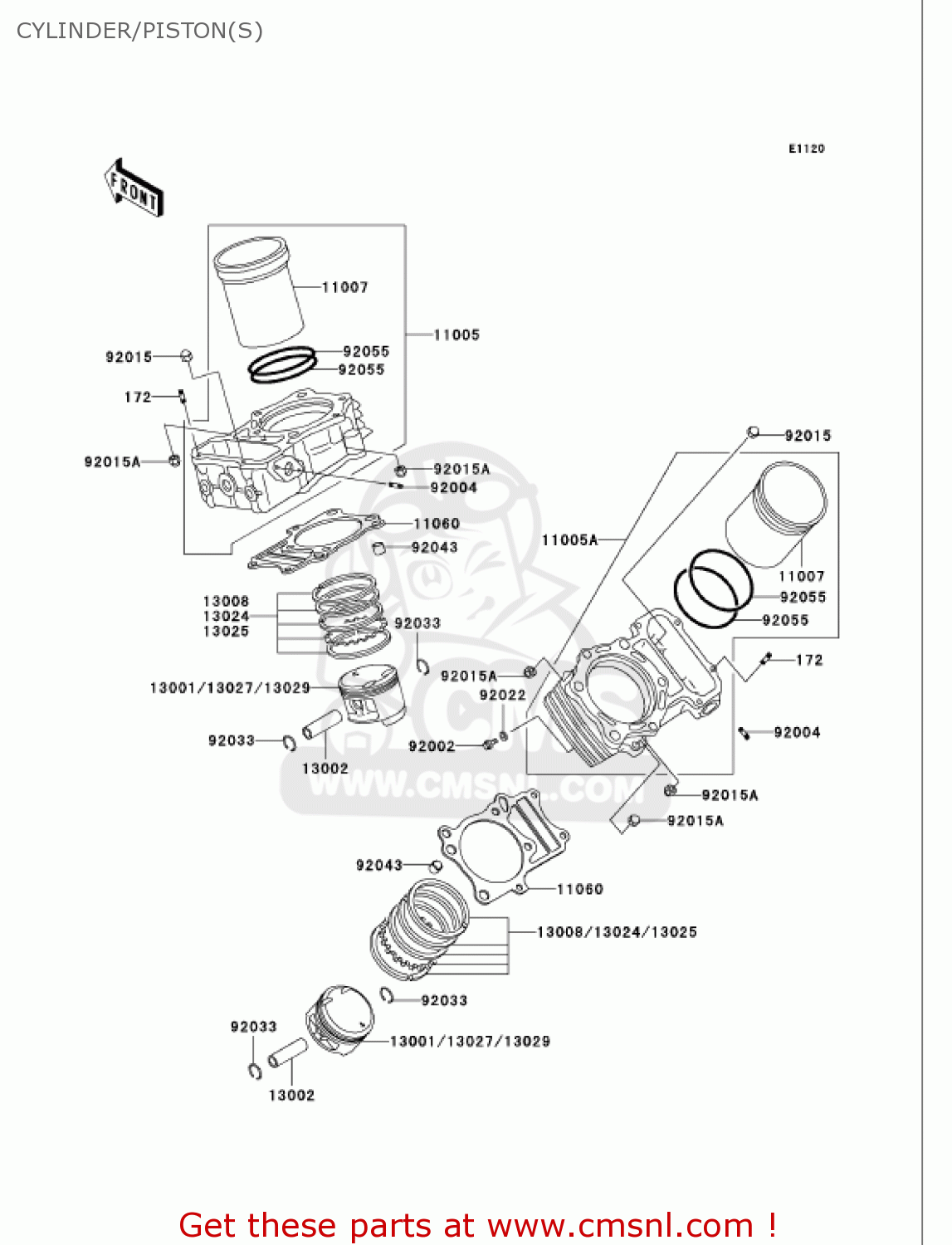 CYLINDER/PISTON(S) VN750A20 VULCAN 750 2004 USA CALIFORNIA