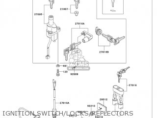 IGNITION SWITCH/LOCKS/REFLECTORS - VN750A20 VULCAN 750 2004 USA CALIFORNIA
