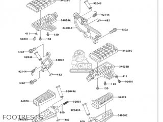 FOOTRESTS - VN750A20 VULCAN 750 2004 USA CALIFORNIA
