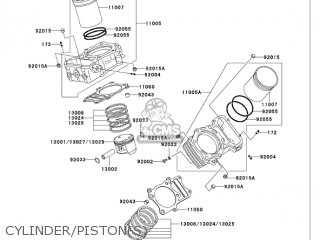 CYLINDER/PISTON(S) - VN750A20 VULCAN 750 2004 USA CALIFORNIA