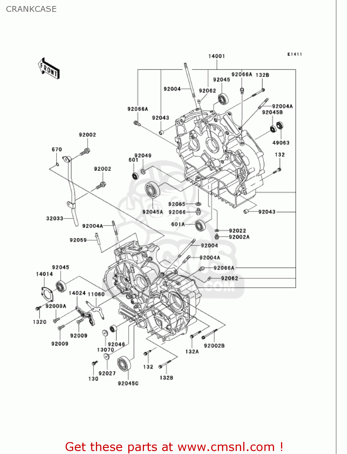 CRANKCASE VN750A21 VULCAN 750 2005 USA CALIFORNIA