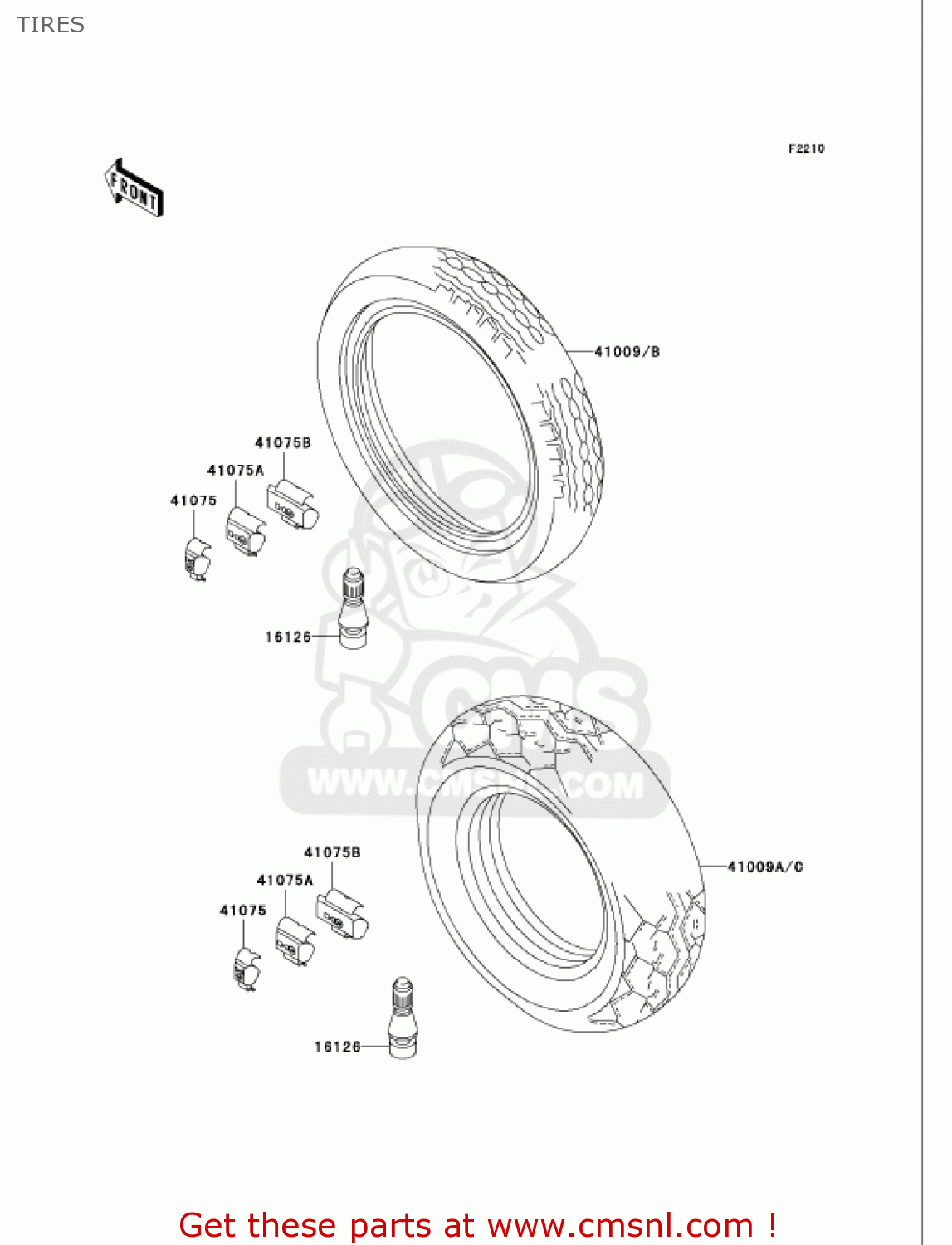 TIRES VN750A21 VULCAN 750 2005 USA CALIFORNIA