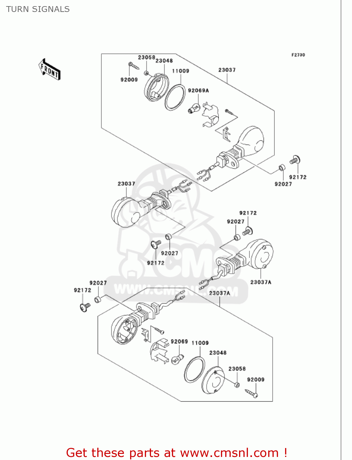 TURN SIGNALS VN750A21 VULCAN 750 2005 USA CALIFORNIA