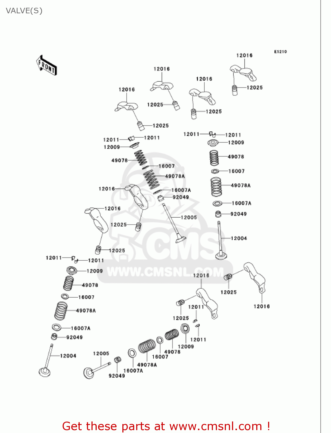 VALVE(S) VN750A21 VULCAN 750 2005 USA CALIFORNIA