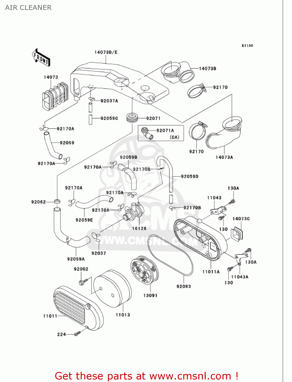AIR CLEANER VN750A21 VULCAN 750 2005 USA CALIFORNIA