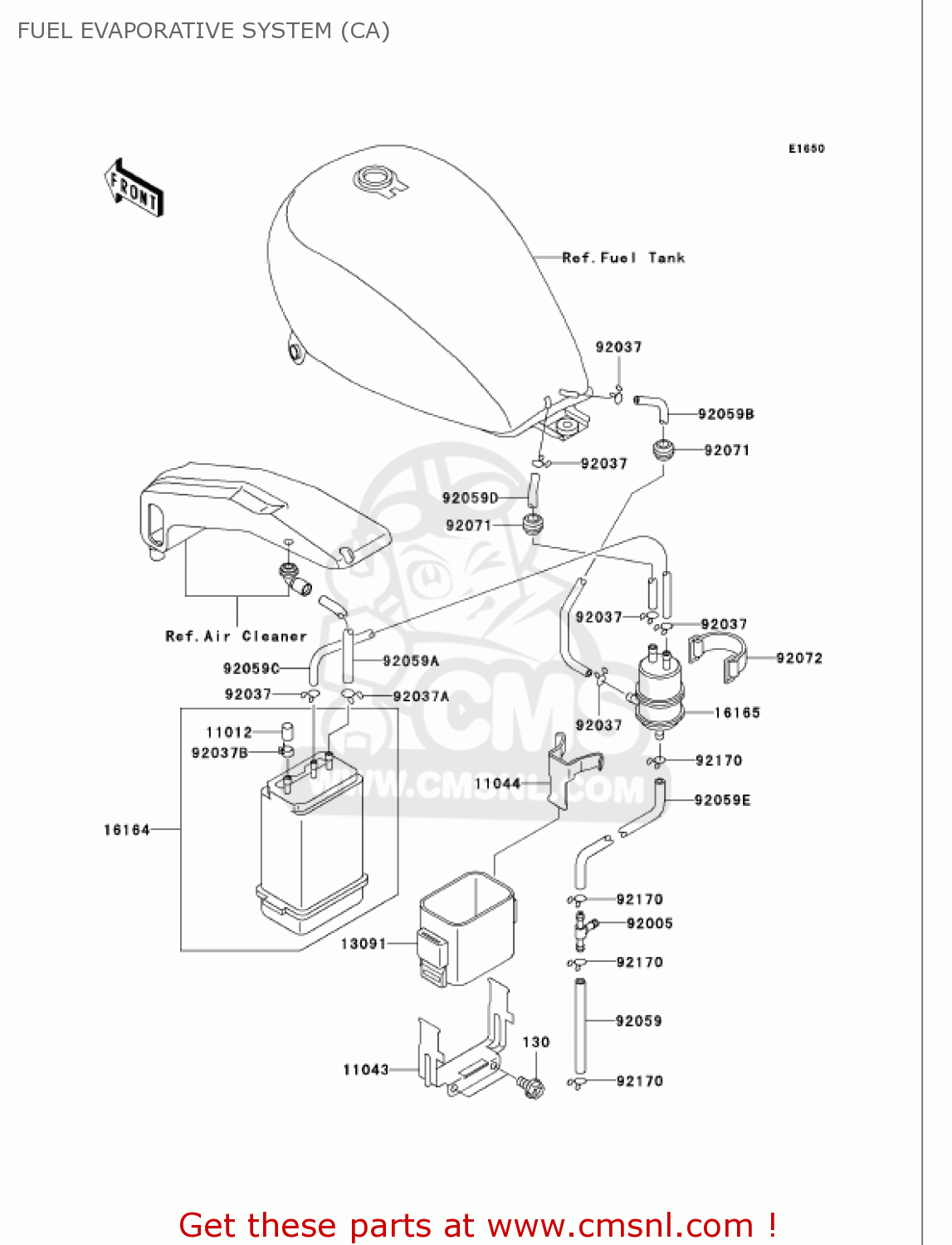 FUEL EVAPORATIVE SYSTEM (CA) VN750A21 VULCAN 750 2005 USA CALIFORNIA
