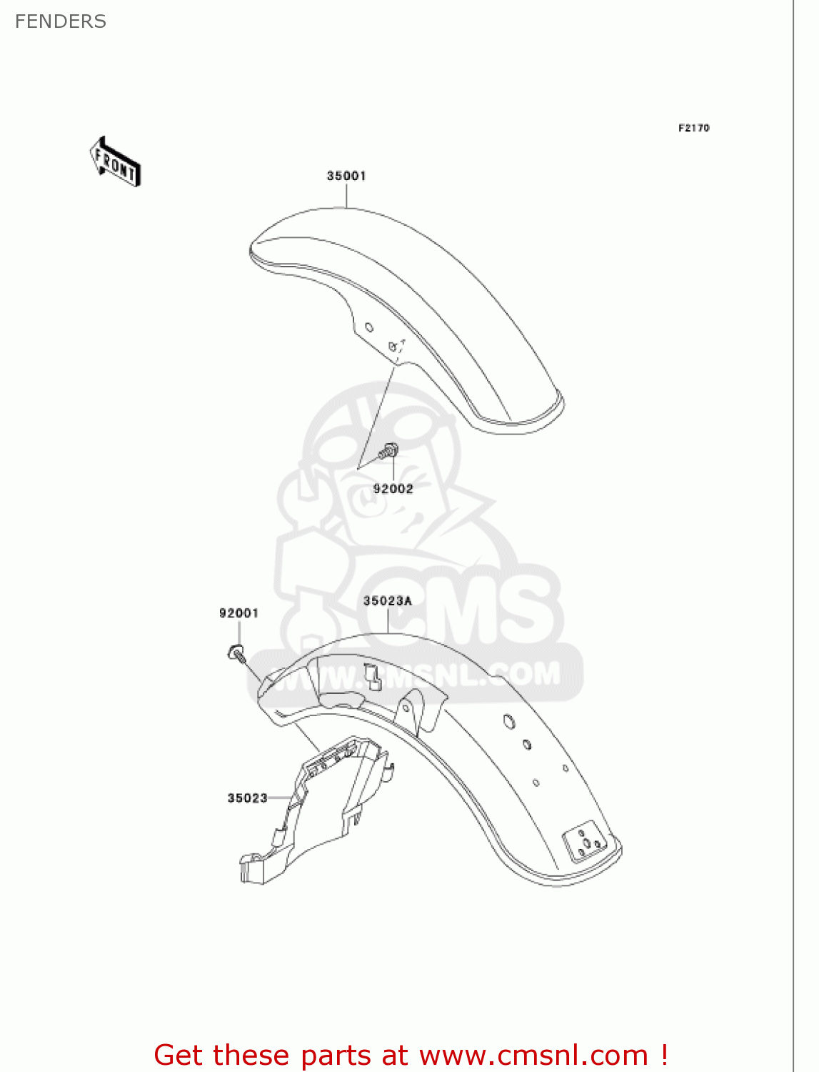 FENDERS VN750A21 VULCAN 750 2005 USA CALIFORNIA