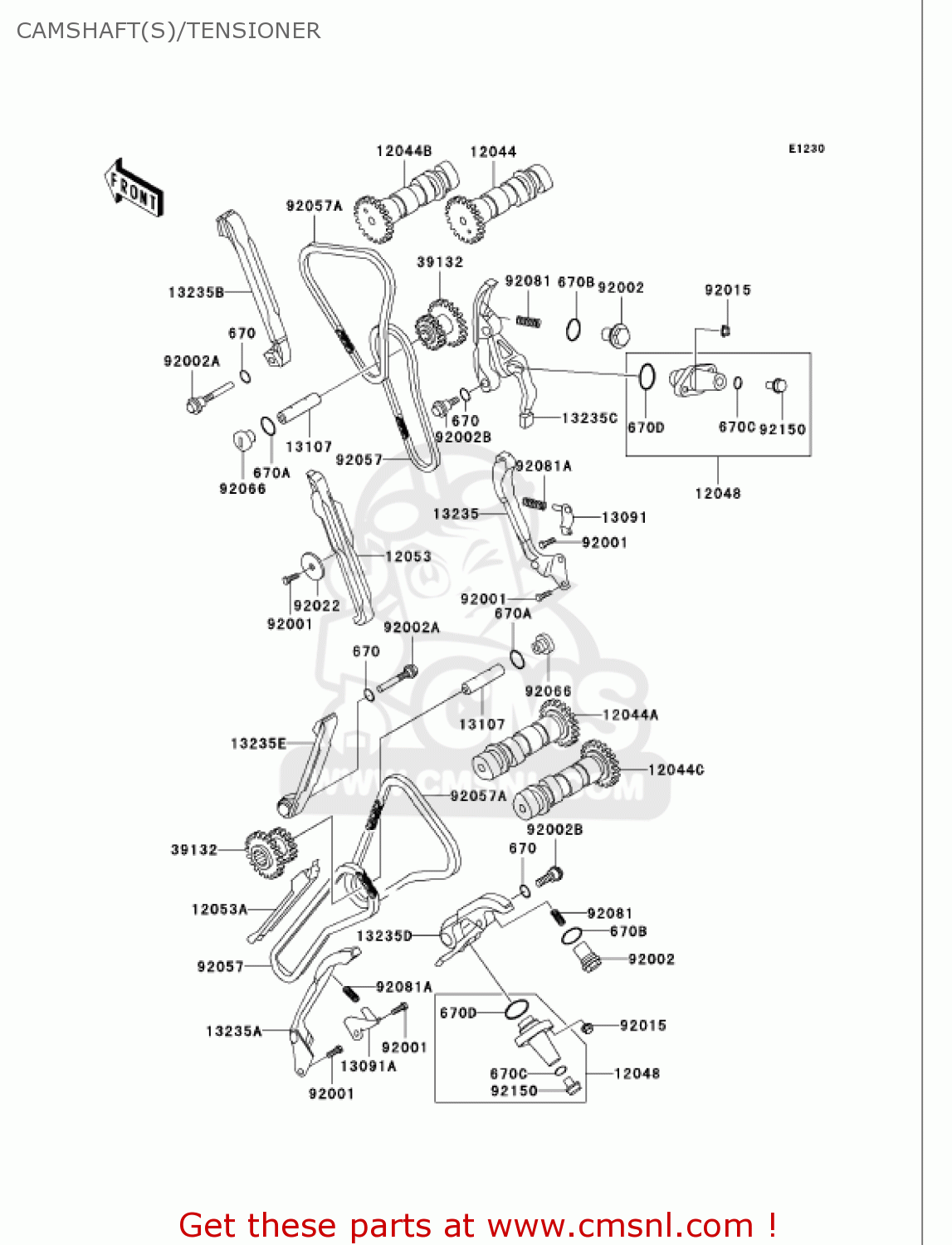 CAMSHAFT(S)/TENSIONER VN750A21 VULCAN 750 2005 USA CALIFORNIA