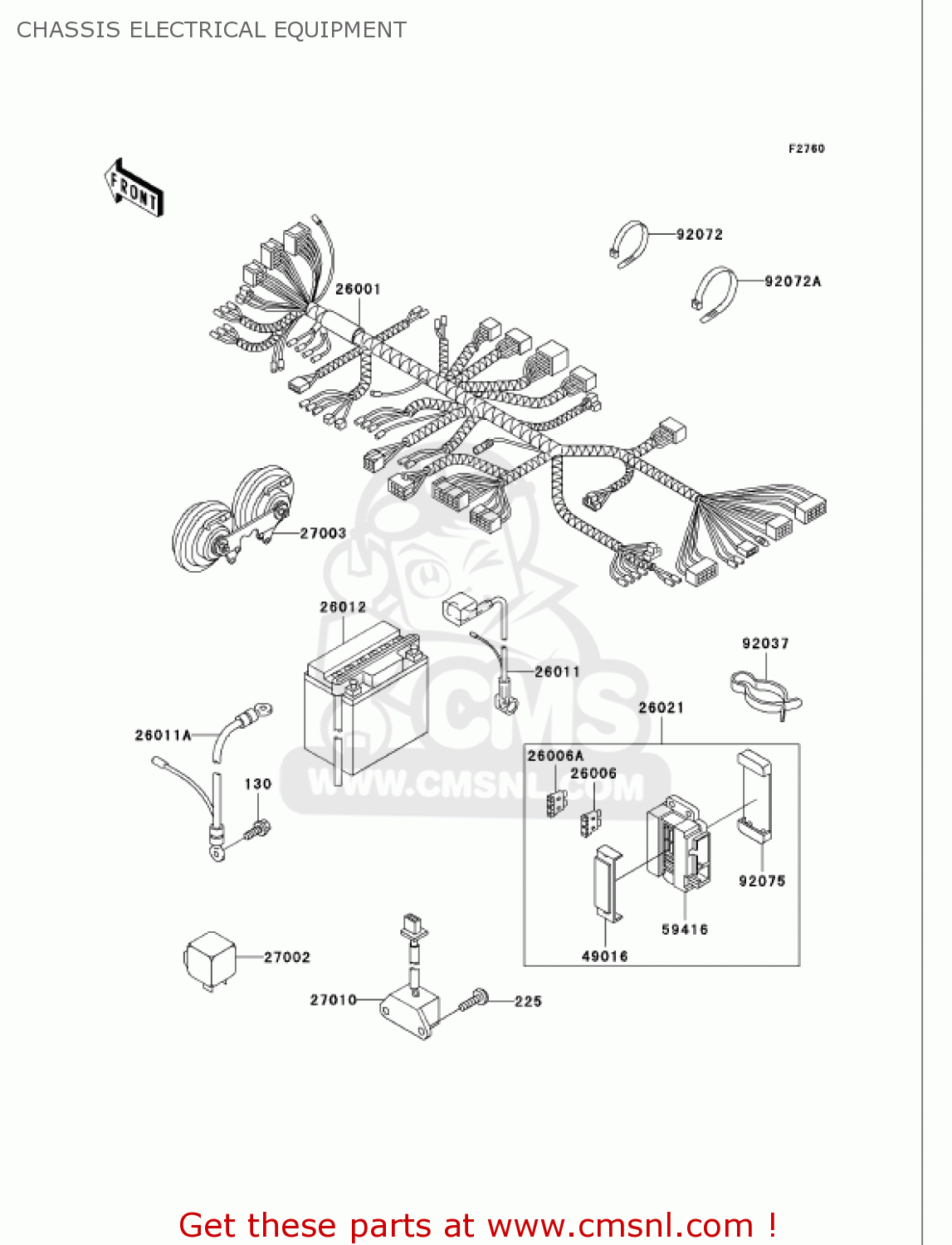 CHASSIS ELECTRICAL EQUIPMENT VN750A21 VULCAN 750 2005 USA CALIFORNIA