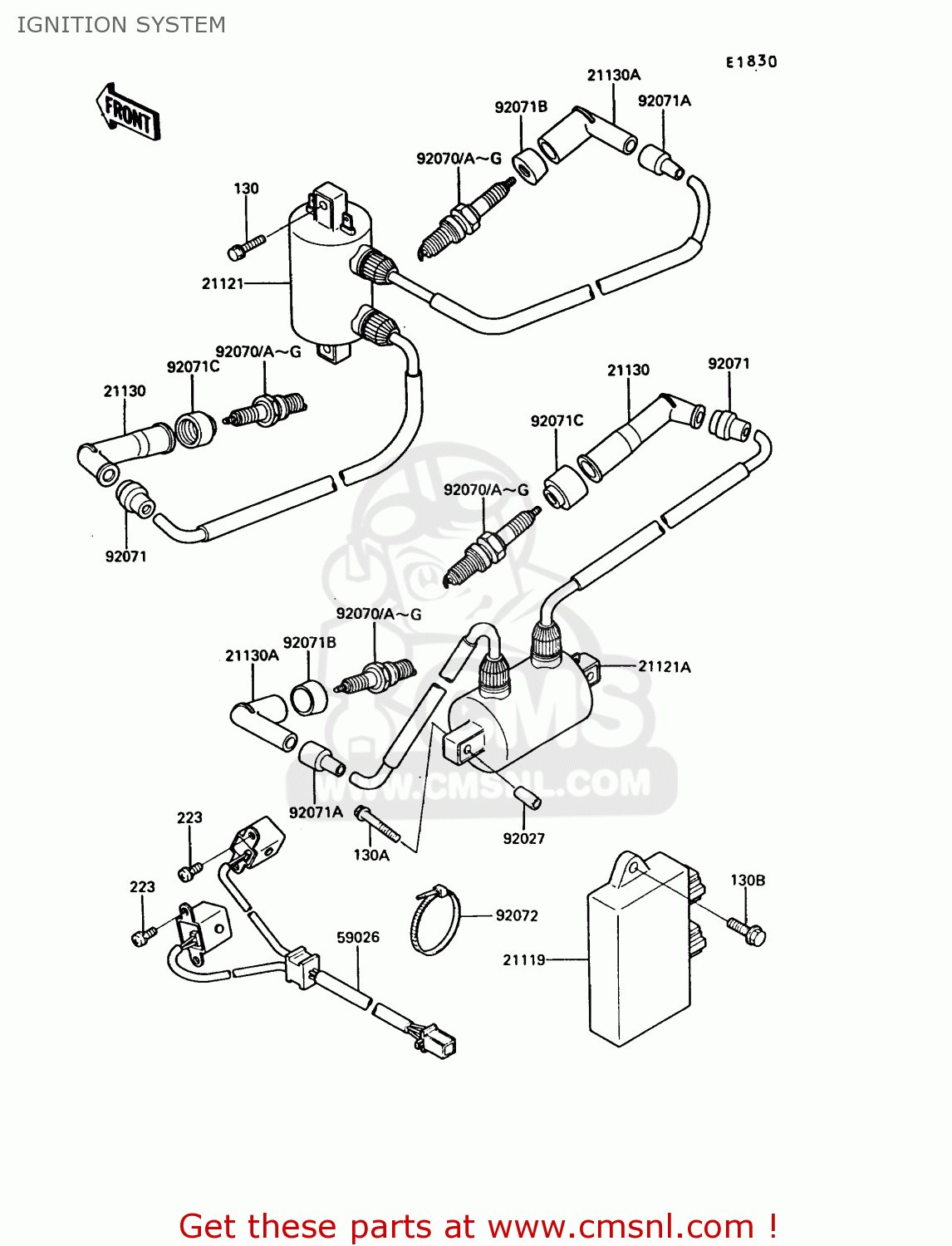 IGNITION SYSTEM VN750A3 VN750 TWIN 1987 EUROPE FR UK AR IT NR ST