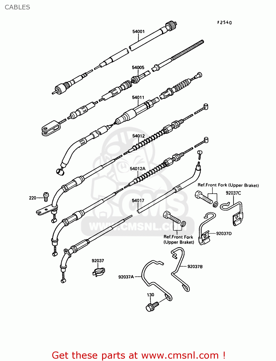 CABLES VN750A3 VN750 TWIN 1987 EUROPE FR UK AR IT NR ST