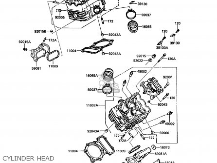 CYLINDER HEAD - VN750A3 VN750 TWIN 1987 EUROPE FR UK AR IT NR ST