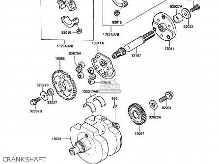 CRANKSHAFT - VN750A3 VN750 TWIN 1987 EUROPE FR UK AR IT NR ST