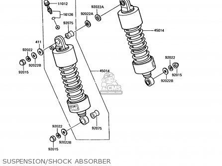 SUSPENSION/SHOCK ABSORBER - VN750A3 VN750 TWIN 1987 EUROPE FR UK AR IT NR ST