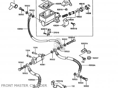 FRONT MASTER CYLINDER - VN750A3 VN750 TWIN 1987 EUROPE FR UK AR IT NR ST