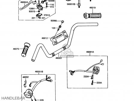 HANDLEBAR - VN750A3 VN750 TWIN 1987 EUROPE FR UK AR IT NR ST