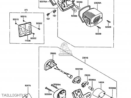 TAILLIGHT(S) - VN750A3 VN750 TWIN 1987 EUROPE FR UK AR IT NR ST