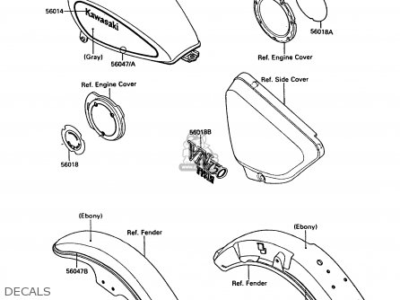 DECALS - VN750A3 VN750 TWIN 1987 EUROPE FR UK AR IT NR ST