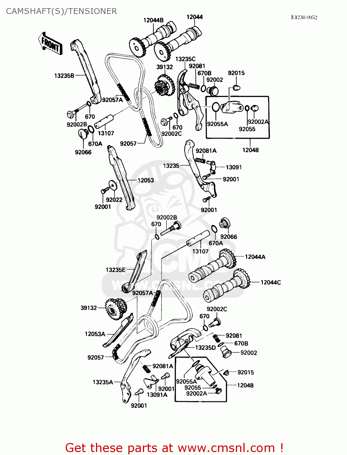 CAMSHAFT(S)/TENSIONER VN750A3 VULCAN 750 1987 USA CALIFORNIA CANADA