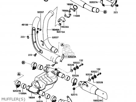 MUFFLER(S) - VN750A3 VULCAN 750 1987 USA CALIFORNIA CANADA