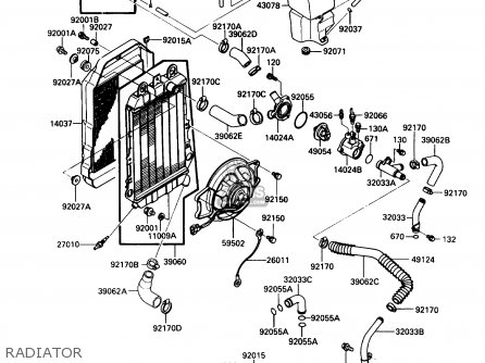 RADIATOR - VN750A3 VULCAN 750 1987 USA CALIFORNIA CANADA