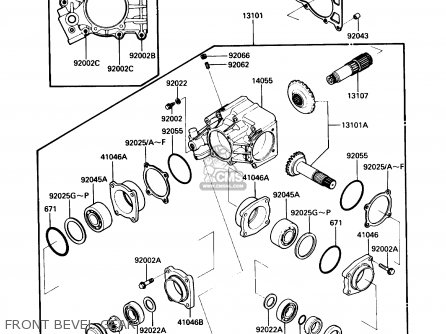 FRONT BEVEL GEAR - VN750A3 VULCAN 750 1987 USA CALIFORNIA CANADA