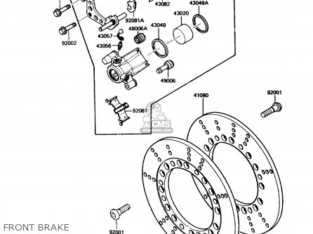 FRONT BRAKE - VN750A3 VULCAN 750 1987 USA CALIFORNIA CANADA