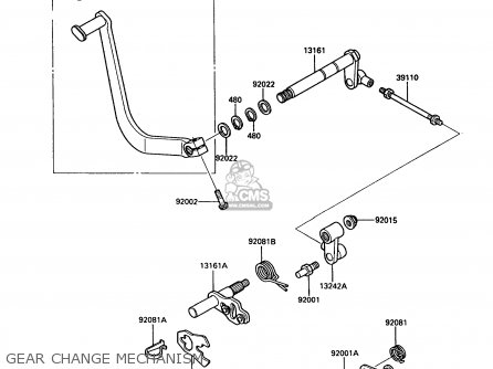 GEAR CHANGE MECHANISM - VN750A4 VN750 TWIN 1988 EUROPE FR UK AR FG IT NR SD ST