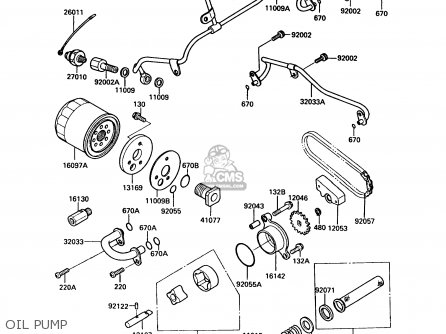 OIL PUMP - VN750A4 VN750 TWIN 1988 EUROPE FR UK AR FG IT NR SD ST