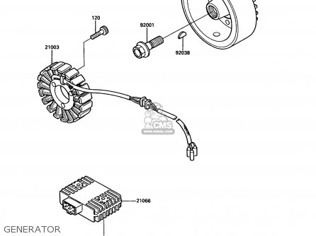 GENERATOR - VN750A4 VN750 TWIN 1988 EUROPE FR UK AR FG IT NR SD ST