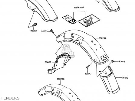 FENDERS - VN750A4 VN750 TWIN 1988 EUROPE FR UK AR FG IT NR SD ST