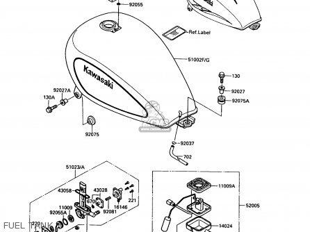 FUEL TANK - VN750A4 VN750 TWIN 1988 EUROPE FR UK AR FG IT NR SD ST