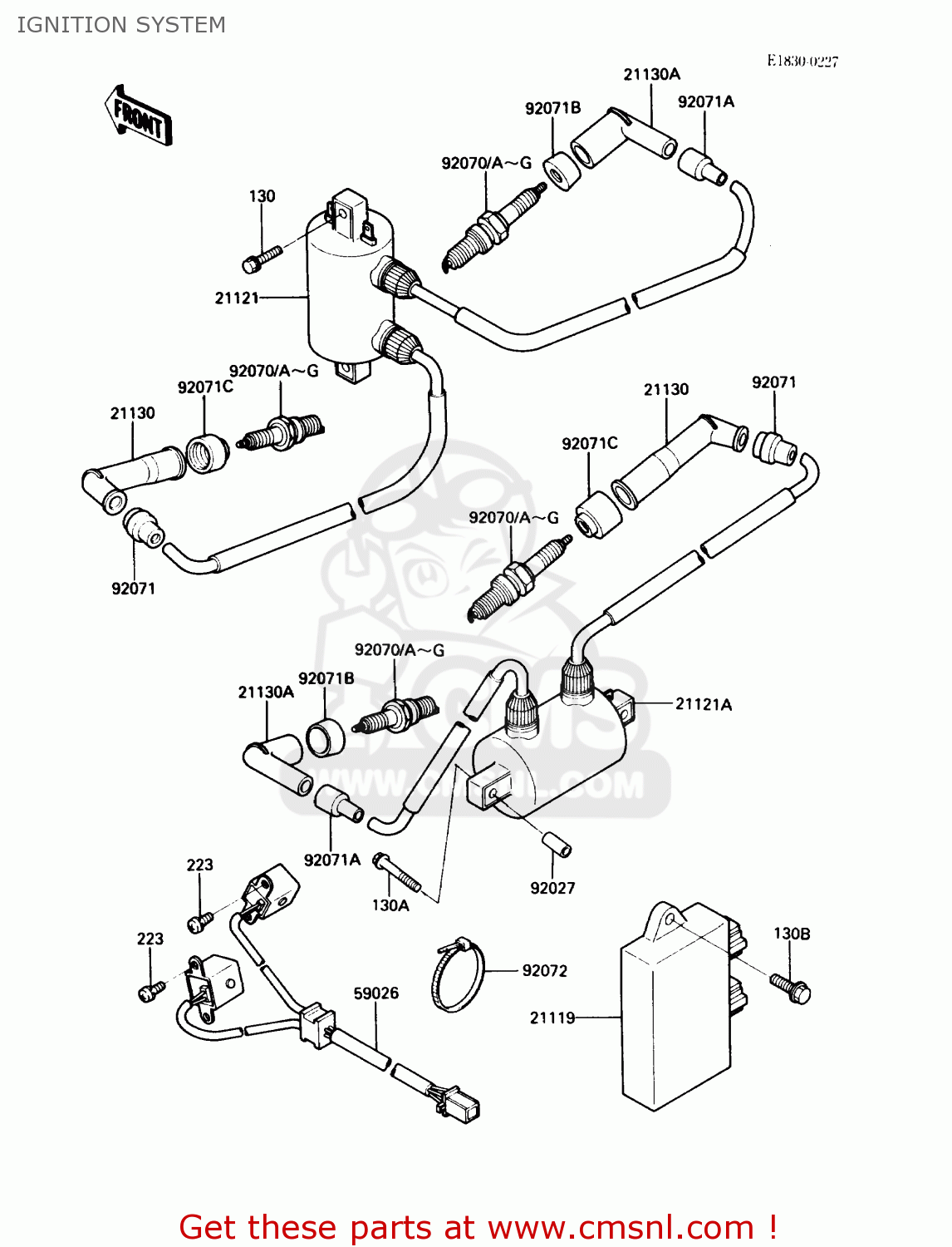 IGNITION SYSTEM VN750A4 VULCAN 750 1988 USA CALIFORNIA CANADA