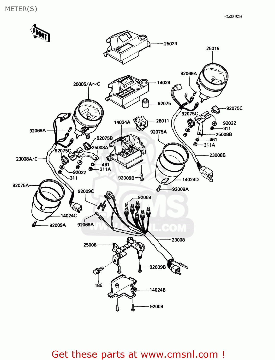 METER(S) VN750A4 VULCAN 750 1988 USA CALIFORNIA CANADA
