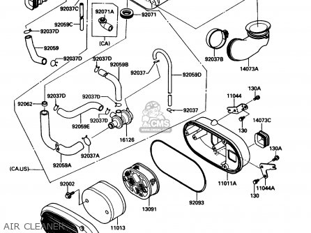 AIR CLEANER - VN750A4 VULCAN 750 1988 USA CALIFORNIA CANADA