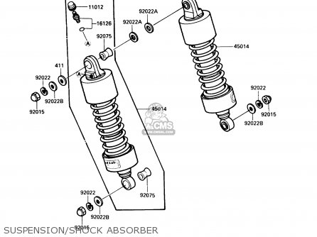 SUSPENSION/SHOCK ABSORBER - VN750A4 VULCAN 750 1988 USA CALIFORNIA CANADA