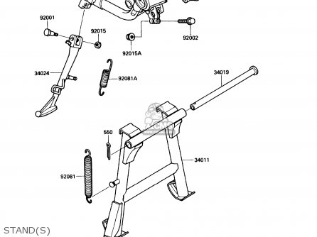 STAND(S) - VN750A4 VULCAN 750 1988 USA CALIFORNIA CANADA
