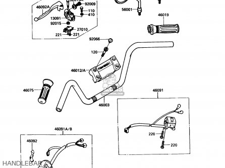 HANDLEBAR - VN750A4 VULCAN 750 1988 USA CALIFORNIA CANADA