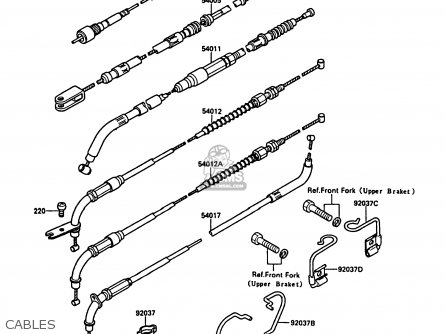 CABLES - VN750A4 VULCAN 750 1988 USA CALIFORNIA CANADA