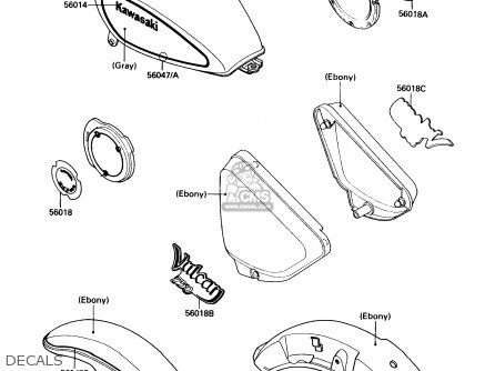 DECALS - VN750A4 VULCAN 750 1988 USA CALIFORNIA CANADA