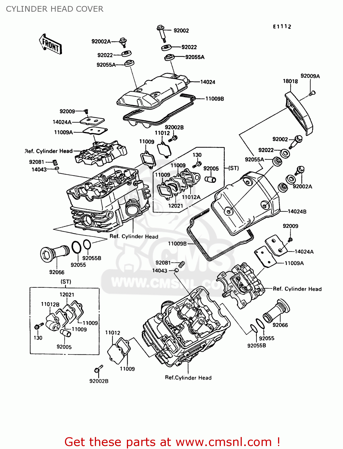 CYLINDER HEAD COVER VN750A5 VN750 TWIN 1989 EUROPE FR UK FG NR SD ST