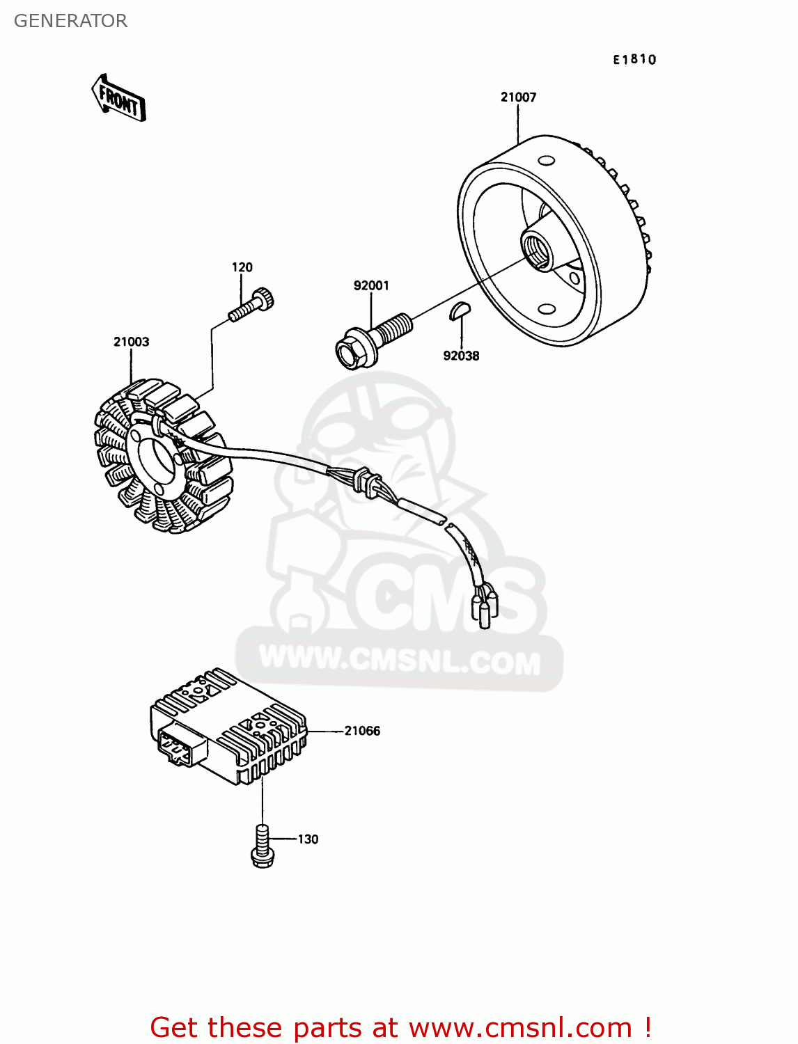 GENERATOR VN750A5 VN750 TWIN 1989 EUROPE FR UK FG NR SD ST