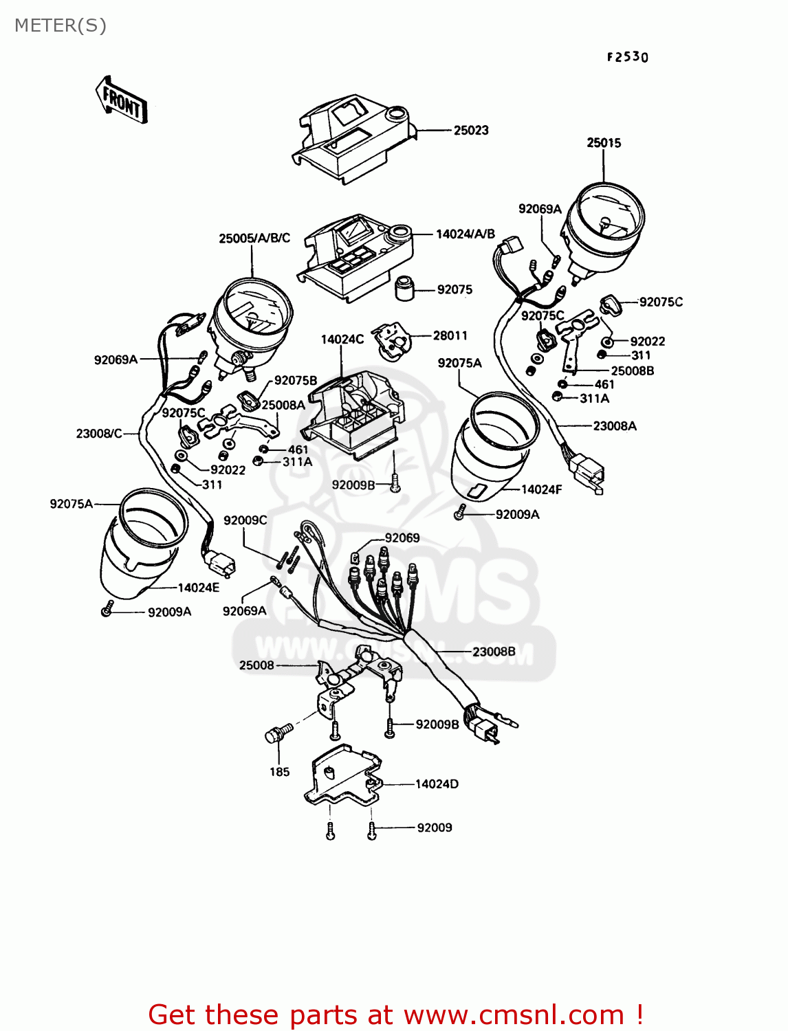 METER(S) VN750A5 VN750 TWIN 1989 EUROPE FR UK FG NR SD ST