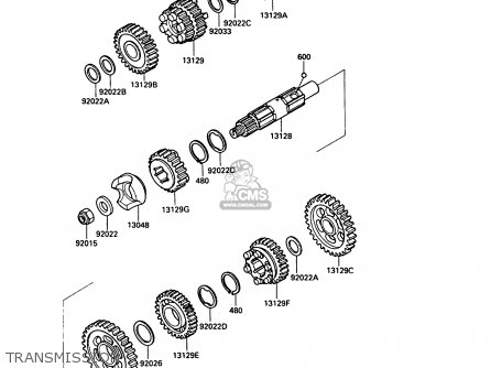 TRANSMISSION - VN750A5 VN750 TWIN 1989 EUROPE FR UK FG NR SD ST