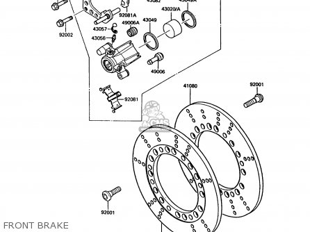 FRONT BRAKE - VN750A5 VN750 TWIN 1989 EUROPE FR UK FG NR SD ST