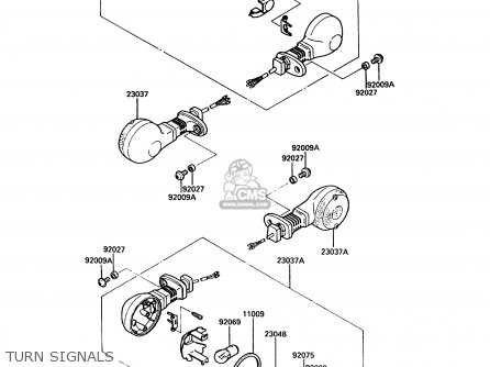TURN SIGNALS - VN750A5 VN750 TWIN 1989 EUROPE FR UK FG NR SD ST