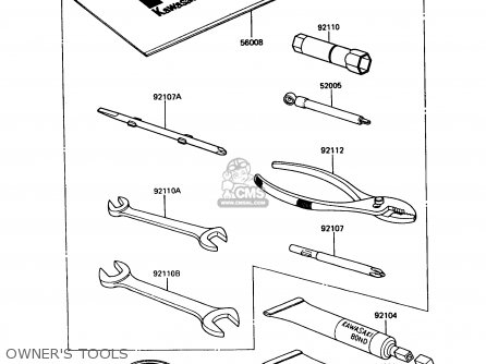 OWNER'S TOOLS - VN750A5 VN750 TWIN 1989 EUROPE FR UK FG NR SD ST